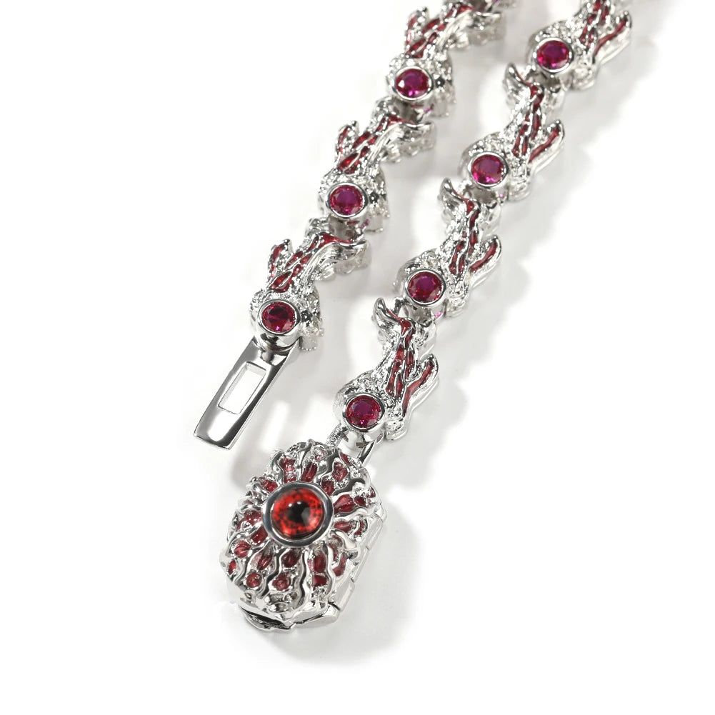 Divine Red-Eyed Thrilled Claw Zirconia Necklace